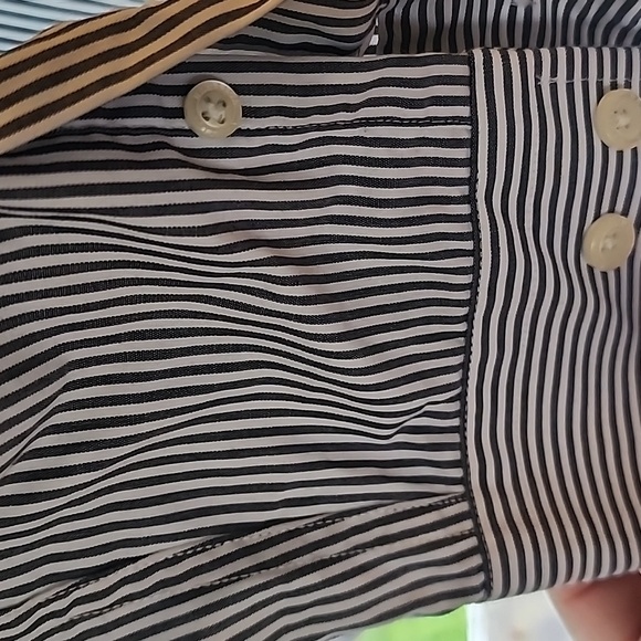 Nautica Blue and White Striped Shirt XL - Picture 4 of 5